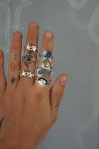 Image 3 of Silver Turquoise Wabi Ring 