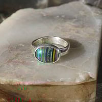 Image 1 of Silver Fordite Wabi Ring 