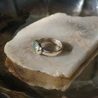 Image 2 of Silver Fordite Wabi Ring 