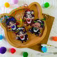 Image 1 of Cat Maid Café Batboys Keychain + Standee/Sticker Set