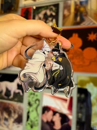Image 2 of Qifrey and Olruggio Glitter Epoxy Keychain | Witch Hat Atelier