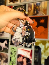 Image 1 of Qifrey and Olruggio Glitter Epoxy Keychain | Witch Hat Atelier