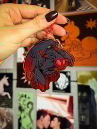 Image 2 of Mothman Acrylic Epoxy Keychain