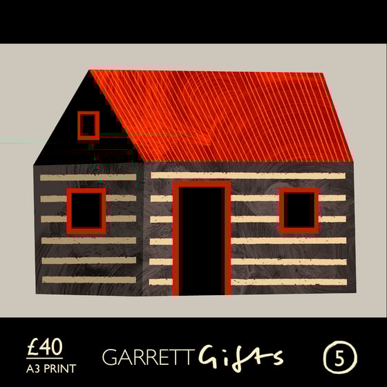 Image of Black Cabin A3 Print