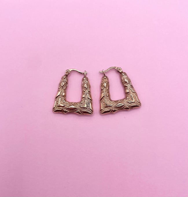 Small Square Creole Hoops