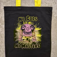 Image 2 of No Gods No Masters Mr. Blobby Tote Black/Yellow one off