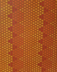 1960s Vintage Vymura Wallpaper Rolls - Geometrical Groovy MCM Retro Orange - (Set of 2 & 3) – detail view 2