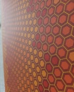 1960s Vintage Vymura Wallpaper Rolls - Geometrical Groovy MCM Retro Orange - (Set of 2 & 3) thumbnail 3