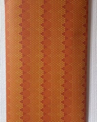 1960s Vintage Vymura Wallpaper Rolls - Geometrical Groovy MCM Retro Orange - (Set of 2 & 3) – detail view 4