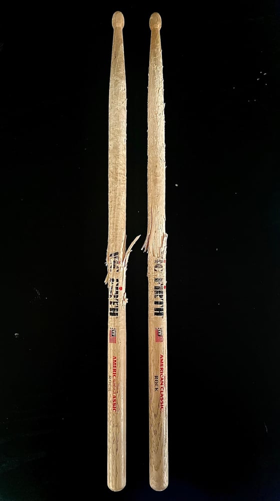 Image of USED Drumsticks - Ronnie Romero Backbone album recording 