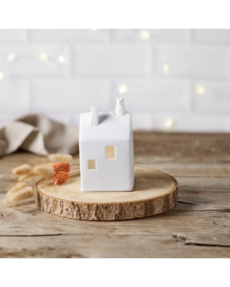 Image of Maison photophore Chat sur le toit