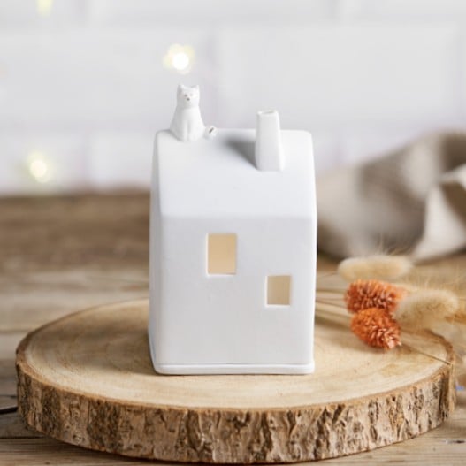 Image of Maison photophore Chat sur le toit