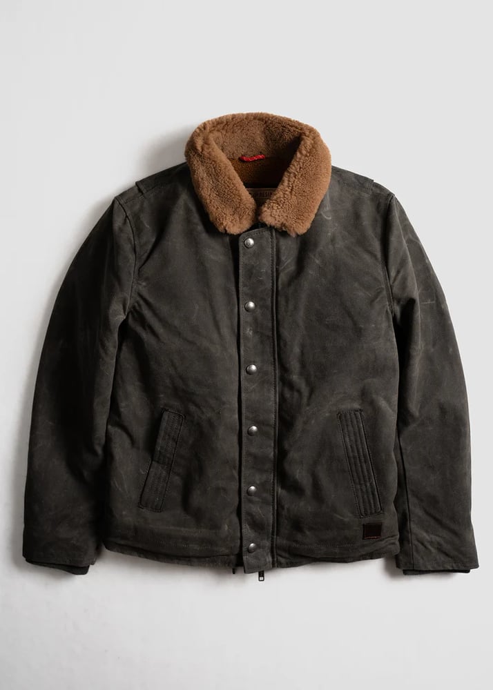 Image of Waxed Nautilus Jacket olive by IRON&RESIN