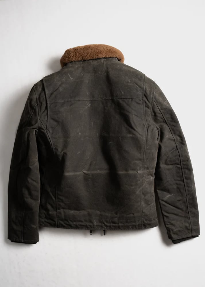 Image of Waxed Nautilus Jacket olive by IRON&RESIN