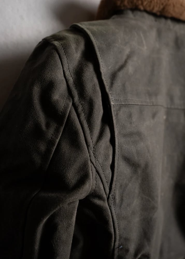 Image of Waxed Nautilus Jacket olive by IRON&RESIN