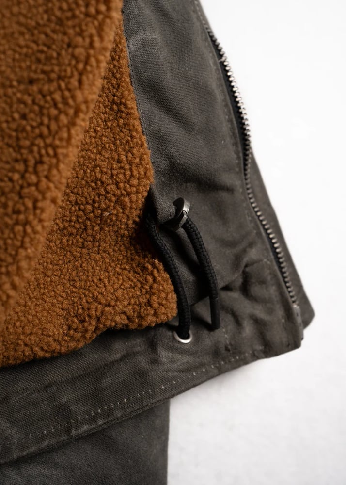 Image of Waxed Nautilus Jacket olive by IRON&RESIN