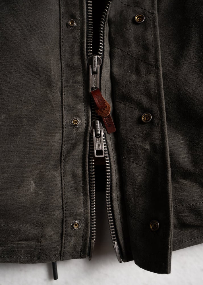 Image of Waxed Nautilus Jacket olive by IRON&RESIN