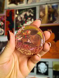 Image 2 of Jackalope Wildlife Sanctuary Button with Gold Foil 