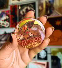 Image 1 of Jackalope Wildlife Sanctuary Button with Gold Foil 