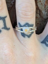 Image 1 of Sterling Silver Heart Mustard Seed Ring