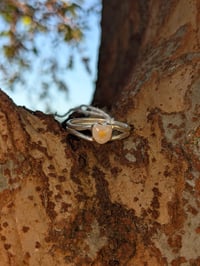 Image 2 of Sterling Silver Heart Mustard Seed Ring