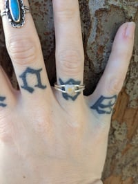 Image 4 of Sterling Silver Heart Mustard Seed Ring