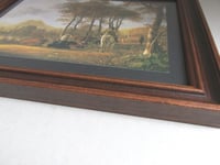 Image 12 of River Landscape with Horses and Peasants by Aelbert Cuyp (b 1620) Vintage Art Print (detail) Framed