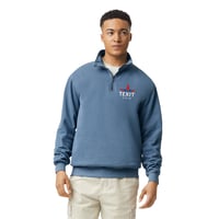 Image 1 of Unisex Quarter-Zip Embroidered Logo Sweatshirt 1580