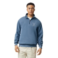 Image 1 of Unisex Quarter-Zip Company Logo Embroidered Sweatshirt 1580