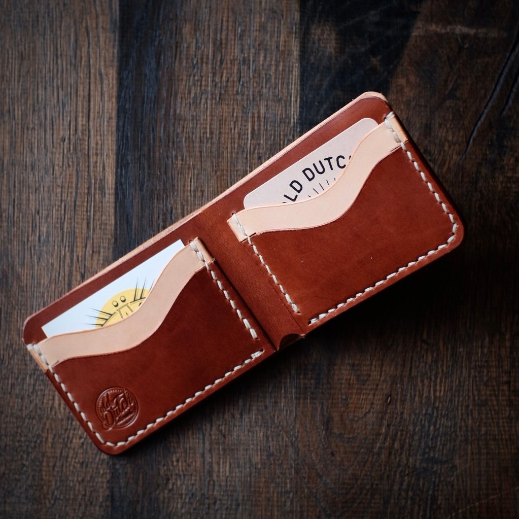 Image of Bläck Tattoo X Old Dutch Leatherworks - Astor Wallet (natural/cognac)