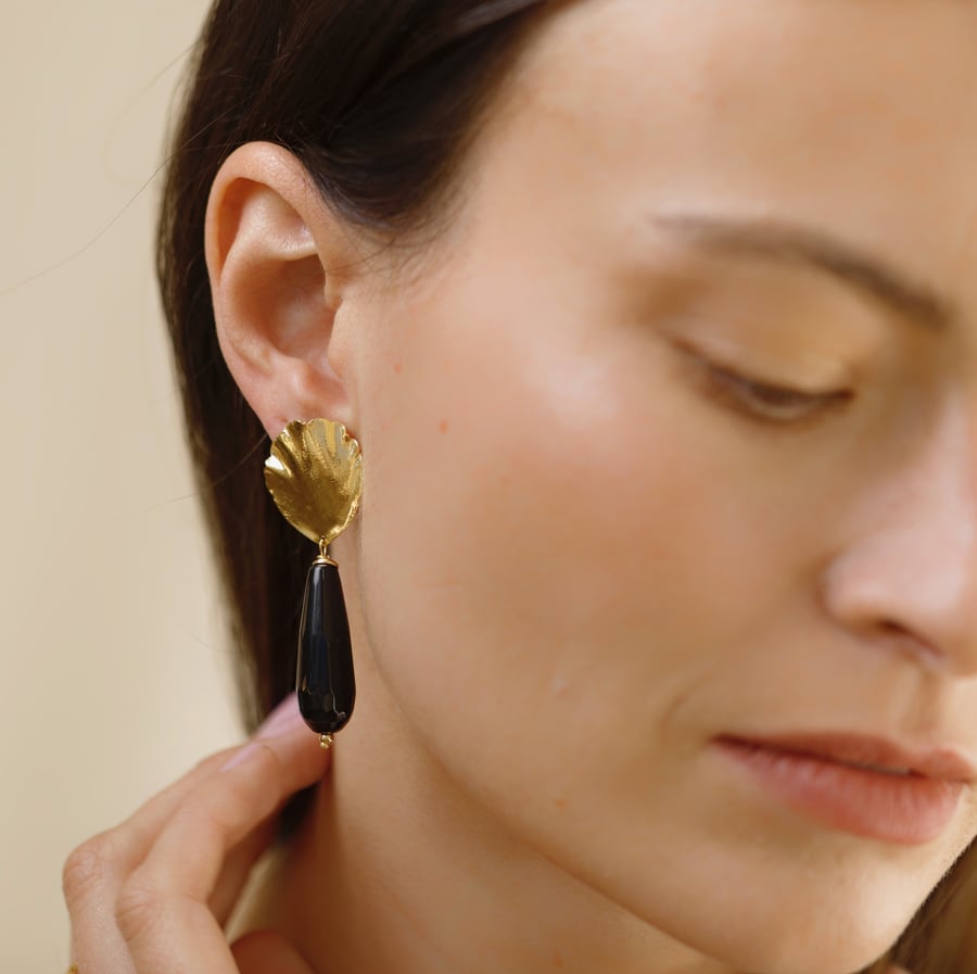 Image of Boucles d'oreilles Lina black