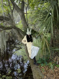 Image 3 of Faux Fur Mountain Rabbit Mask, handmade