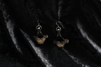 Image 5 of Dead good tea stained vertebrae earrings