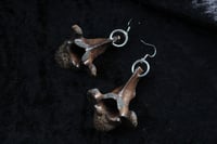 Image 1 of Dead good tea stained vertebrae earrings