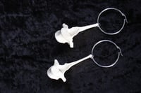 Image 3 of dead good sheep vertebrae earrings
