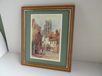 Image 2 of Howden High Bridge Street by Frances Hutchinson (b 1862) Vintage Limited Edition Art Print, Framed