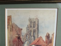 Image 4 of Howden High Bridge Street by Frances Hutchinson (b 1862) Vintage Limited Edition Art Print, Framed