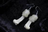 Image 1 of Dead Good yellow quartz encrusted bone earrings