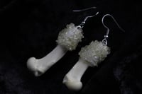 Image 6 of Dead Good yellow quartz encrusted bone earrings