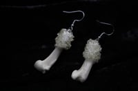 Image 7 of Dead Good yellow quartz encrusted bone earrings