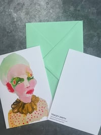 Image 2 of Maude Inky Face A4 Giclee print or A5 Art Card