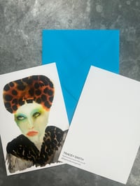 Image 2 of Mila Inky Face A4 Giclee Print or A5 Art Card