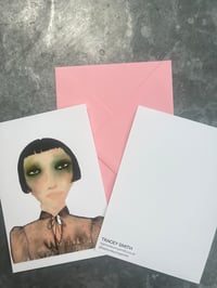 Image 2 of Cicely Inky Face A4 Giclee Print or A5 Art Card