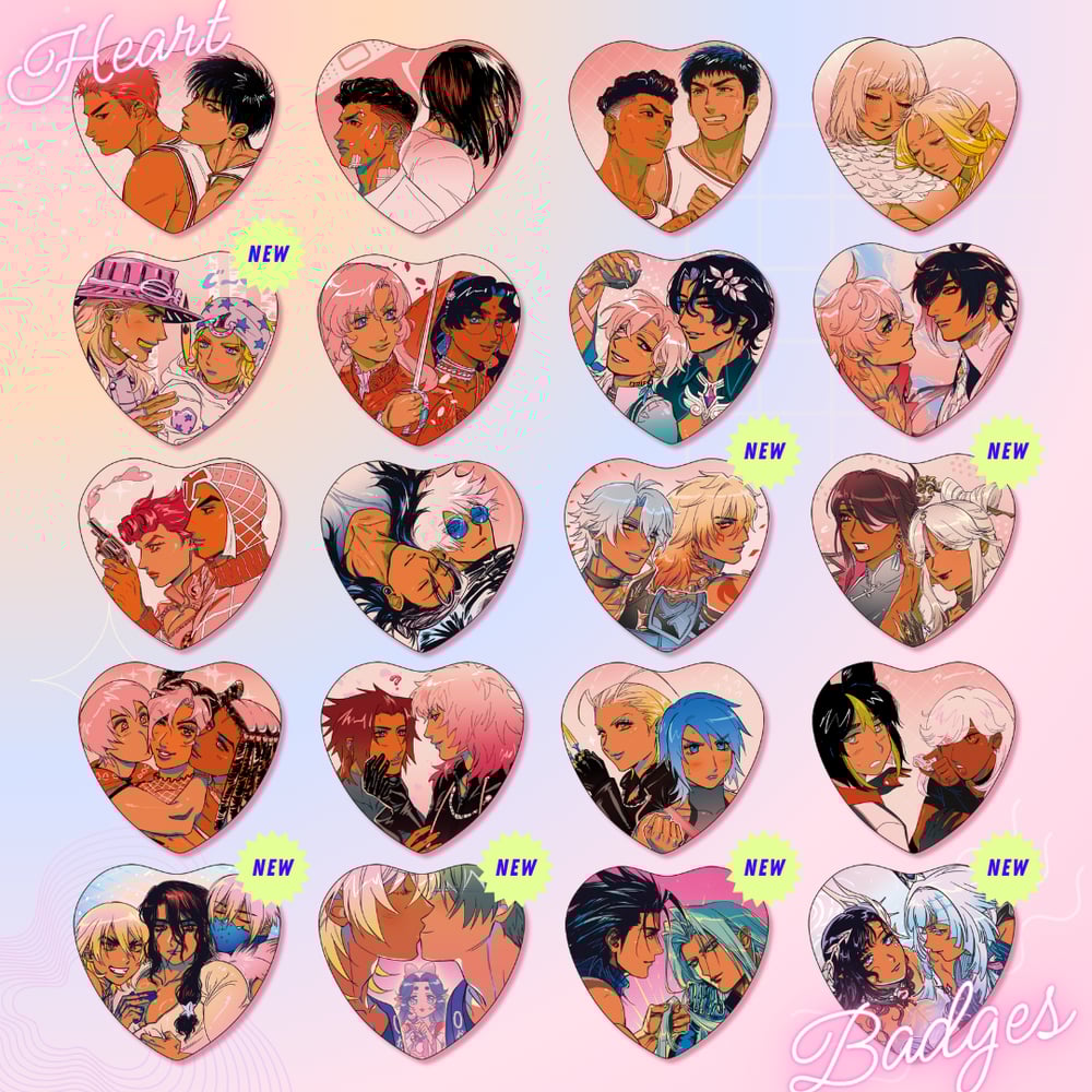 Image of OTP HEART BUTTONS [IN-STOCK]