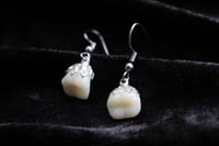 Image 5 of Dead Good dangly small  molar teeth earrings