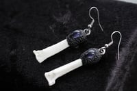 Image 3 of Dead good bone and lolite crystal earrings