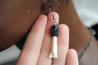Image 4 of Dead good bone and lolite crystal earrings