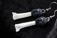 Image 7 of Dead good bone and lolite crystal earrings