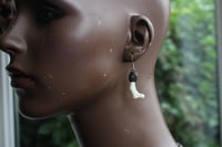 Image 3 of Dead good rib bone and labradorite crystal earrings