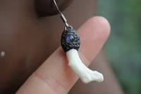 Image 6 of Dead good rib bone and labradorite crystal earrings